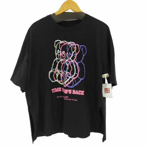 オーバーサイズTEE テディベア 裾スリット レディース ONE SIZE