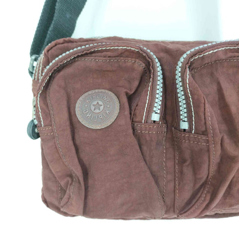 キプリング KIPLING チャーム付き マルチポケットショルダーバッグ レディース