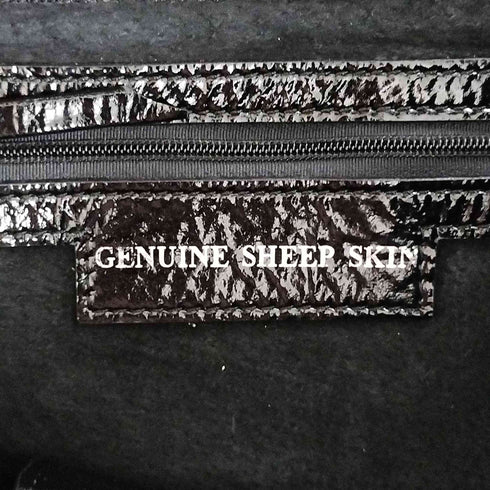 GENUINE SHEEP SKIN イントレチャート シープレザートートバッグ レディース