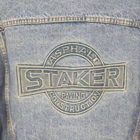 USA製 STAKER 企業ロゴ デニムジャケット メンズ import:M