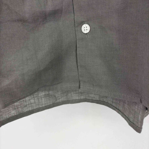 ムジルシリョウヒン 無印良品 19SS フレンチリネン 洗いざらし オープンカラー 半袖シャツ メンズ M
