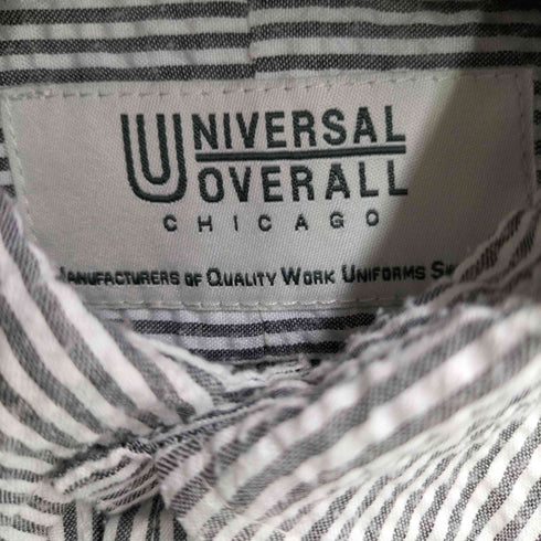 ユニバーサルオーバーオール UNIVERSAL OVERALL シアサッカー スナップダウン シャツ メンズ L