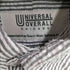 ユニバーサルオーバーオール UNIVERSAL OVERALL シアサッカー スナップダウン シャツ メンズ L