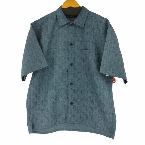 ユナイテッドアローズグリーンレーベルリラクシング UNITED ARROWS green label relaxing リネンライク ジャカード ワイドカラー シャツ メンズ JPN:M