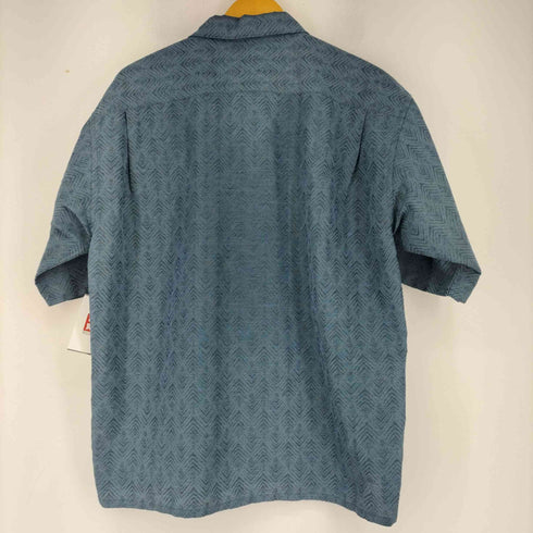 ユナイテッドアローズグリーンレーベルリラクシング UNITED ARROWS green label relaxing リネンライク ジャカード ワイドカラー シャツ メンズ JPN:M