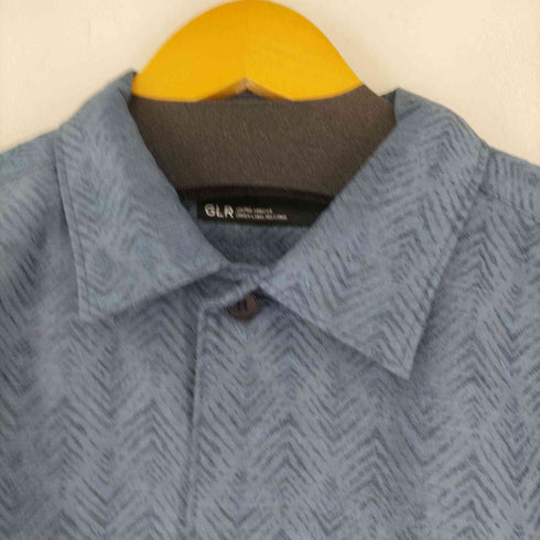 ユナイテッドアローズグリーンレーベルリラクシング UNITED ARROWS green label relaxing リネンライク ジャカード ワイドカラー シャツ メンズ JPN:M