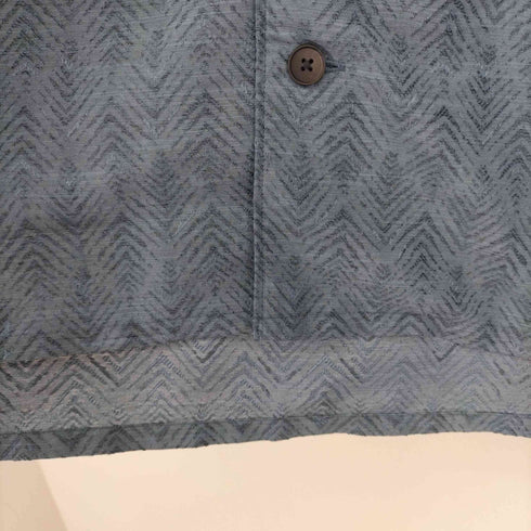 ユナイテッドアローズグリーンレーベルリラクシング UNITED ARROWS green label relaxing リネンライク ジャカード ワイドカラー シャツ メンズ JPN:M