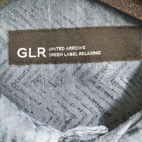 ユナイテッドアローズグリーンレーベルリラクシング UNITED ARROWS green label relaxing リネンライク ジャカード ワイドカラー シャツ メンズ JPN:M