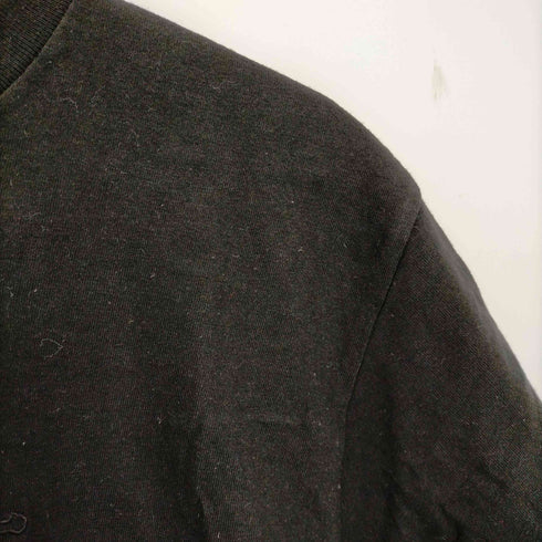 ステューシー Stussy ロゴ刺繍 オールブラック クルーネックTシャツ メンズ JPN:M