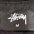 ステューシー Stussy ロゴ刺繍 オールブラック クルーネックTシャツ メンズ JPN:M