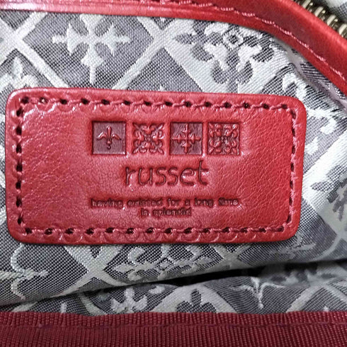 ラシット russet パスケース付き モノグラム レザー 切替 ショルダー バッグ レディース