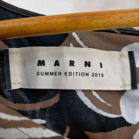 マルニ MARNI 総柄 ノースリーブ ミニワンピース レディース EUR:40