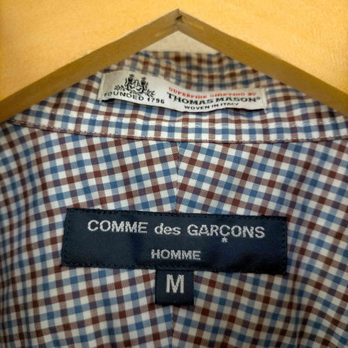 コムデギャルソンオム COMME des GARCONS HOMME ラウンドカラーチェックシャツ メンズ JPN:M