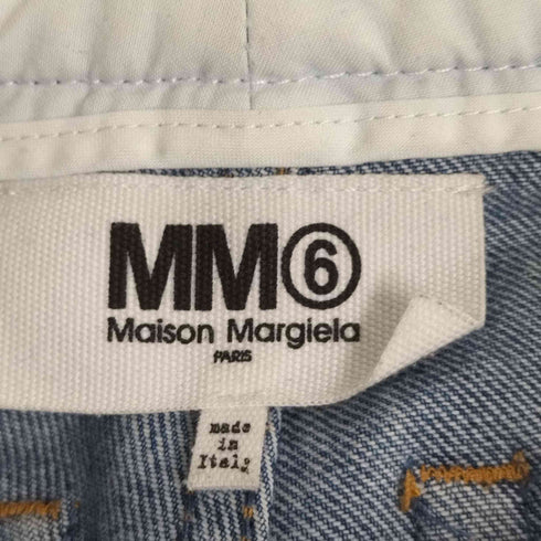 エムエムシックス メゾンマルジェラ MM6 Maison Margiela イタリア製 ウォッシュ加工 キャロットジーンズ ワイドデニムパンツ レディース 40