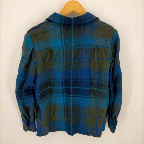 ペンドルトン PENDLETON 50S~60S 白タグ シェルデカボタン ウール 開襟シャツジャケット レディース