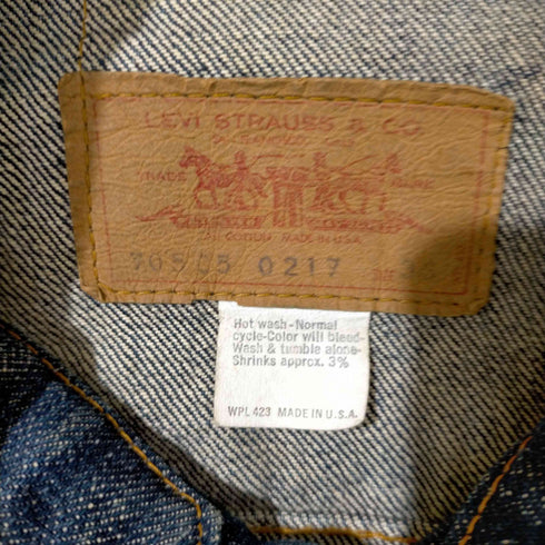 リーバイス Levis 70S USA製 ボタン裏524 エルパソ工場 70505 デニムジャケット 濃紺 メンズ US:36