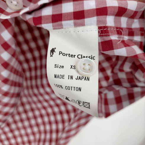 ポータークラシック PORTER CLASSIC ROLL UP GINGHAM CHECK SHIRT メンズ JPN:XS