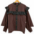ヴィヴィアンウエストウッドレッドレーベル Vivienne Westwood RED LABEL マイクロチェックブロッキング フリルシャツ レディース 00