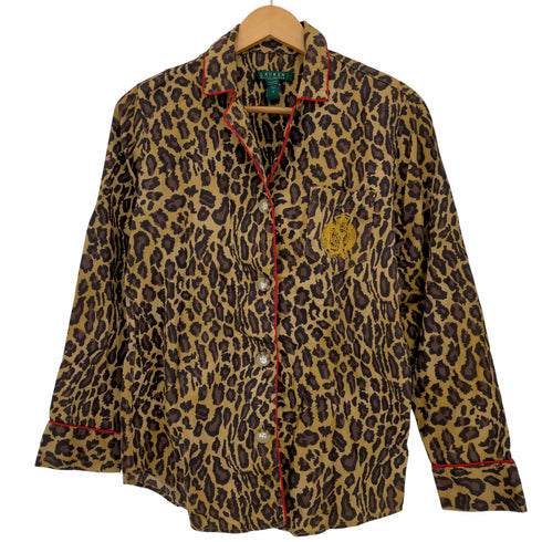ローレンラルフローレン LAUREN RALPH LAUREN レオパードパジャマシャツ レディース import:S