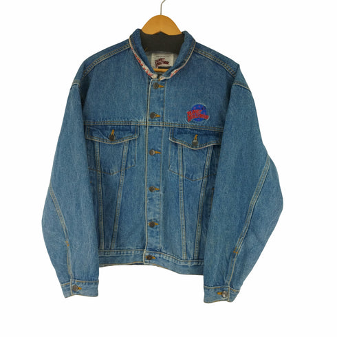 プラネットハリウッド PLANET HOLLYWOOD 90S 両面刺繍デザイン デニムジャケット レディース import:L