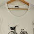 マックスアンドコー MAX & CO. トルコ製 3D自転車プリント フレンチスリーブUネックTシャツ レディース import:S