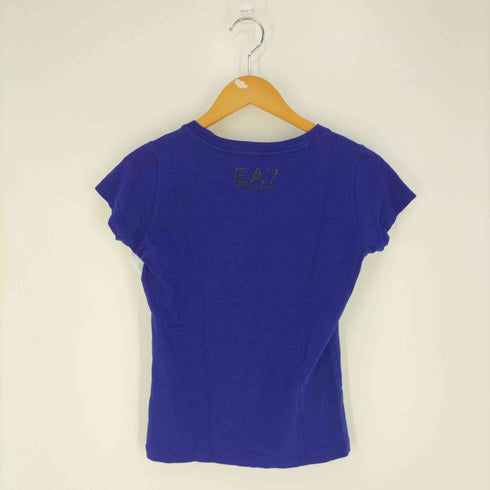 エンポリオアルマーニイーエーセブン EMPORIO ARMANI EA7 バックフェルトロゴ フレンチスリーブクルーネックTシャツ レディース import:S