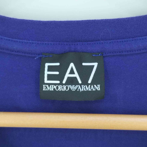 エンポリオアルマーニイーエーセブン EMPORIO ARMANI EA7 バックフェルトロゴ フレンチスリーブクルーネックTシャツ レディース import:S