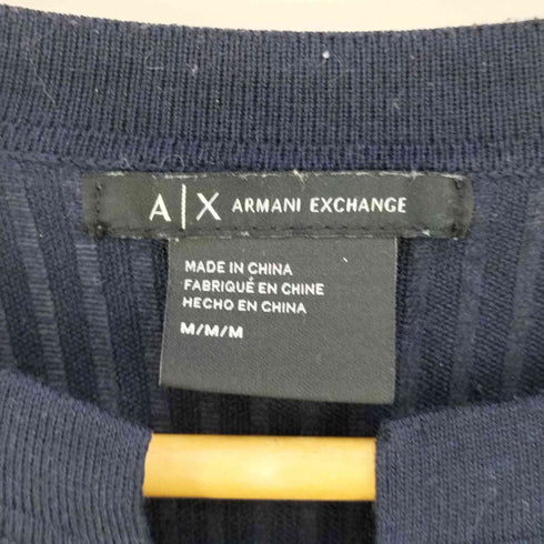 アルマーニエクスチェンジ ARMANI EXCHANGE 異素材切替 ラグランスリーブ 比翼スナップボタン カーディガン レディース import:M