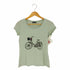 マックスアンドコー MAX & CO. トルコ製 3D自転車プリント フレンチスリーブUネックTシャツ レディース import:S