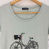マックスアンドコー MAX & CO. トルコ製 3D自転車プリント フレンチスリーブUネックTシャツ レディース import:S