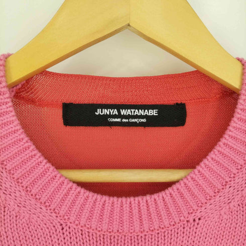 ジュンヤワタナベコムデギャルソン JUNYA WATANABE COMME des GARCONS レザーショルダー ミドルゲージニット セーター レディース