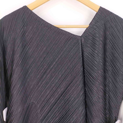 プリーツプリーズイッセイミヤケ PLEATS PLEASE ISSEY MIYAKE アシンメトリープレス プリーツワンピース レディース JPN:3