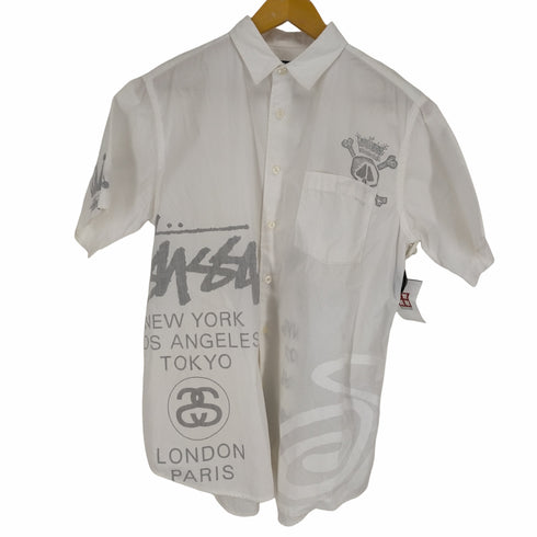 ステューシー Stussy AUTHENTIC ワールドツアー シャツ SSリンク/クラウンスカルプリント S/Sシャツ メンズ import:M