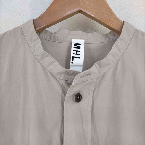 エムエイチエル MHL. GARMENT DYE BASIC POPLIN SHIRT メンズ import:XL