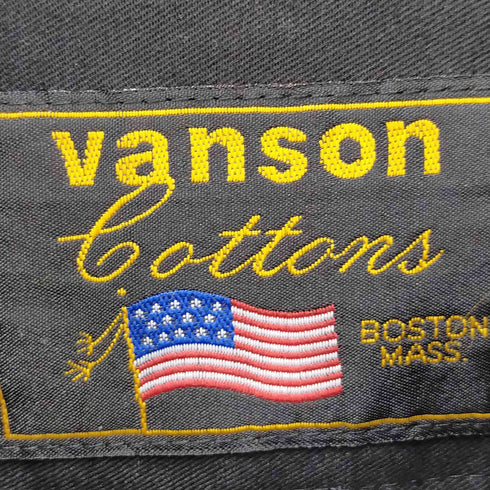 バンソン VANSON バックロゴ刺繍ワークシャツ メンズ L