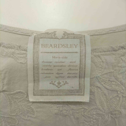 ビアズリー BEARDSLEY フロント刺繍 ロングスリーブブラウス レディース