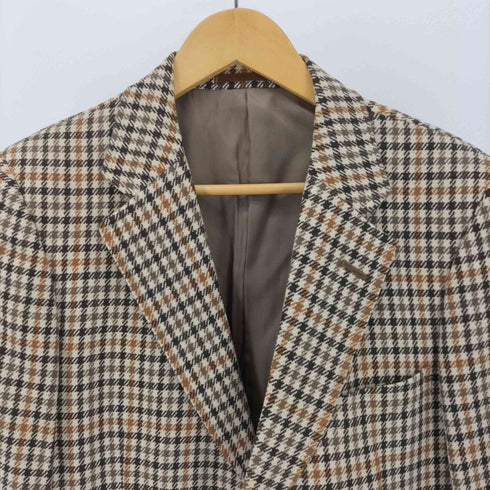 バーバリーズ BURBERRYS 肩パッド 総裏 ガンクラブ チェック 2B シングルテーラードジャケット メンズ 胸囲92/胴囲80/身長170