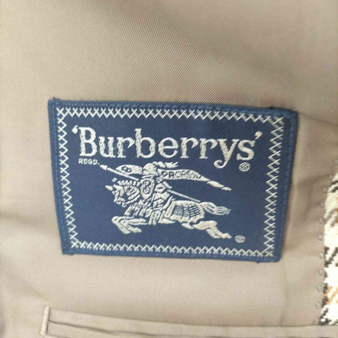 バーバリーズ BURBERRYS 肩パッド 総裏 ガンクラブ チェック 2B シングルテーラードジャケット メンズ 胸囲92/胴囲80/身長170