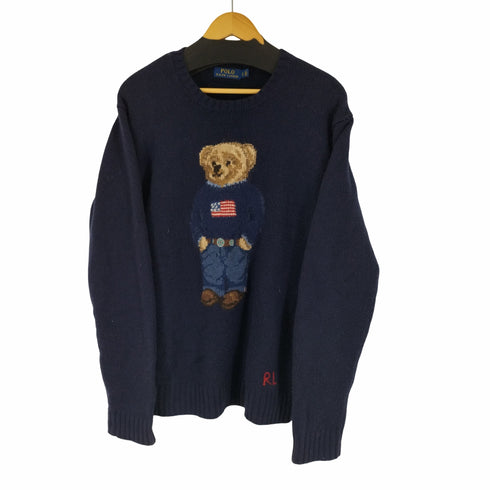 ポロラルフローレン POLO RALPH LAUREN Bear Isle Crew Knit Navy メンズ JPN:L