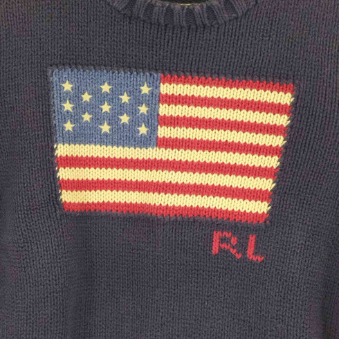 ポロラルフローレン POLO RALPH LAUREN 星条旗 ニット メンズ JPN:M