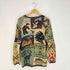 ポロバイラルフローレン Polo by RALPH LAUREN HAND KNIT パッチワーク コットンリネンレーヨン クルーネックニット メンズ import:M