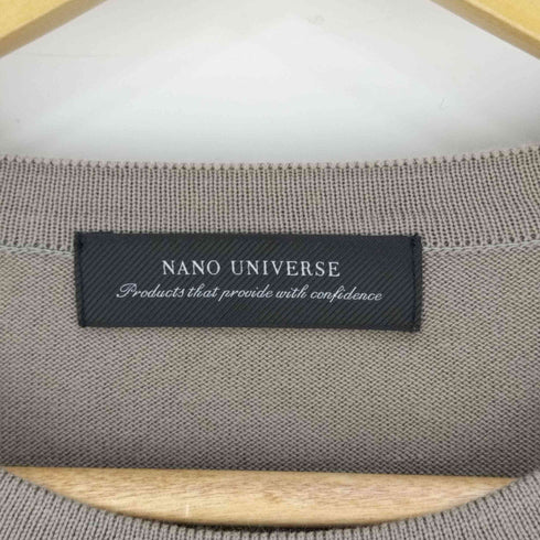 ナノユニバース nano universe 思いきり洗えるニットファインゲージクルーネックニット メンズ JPN:XL