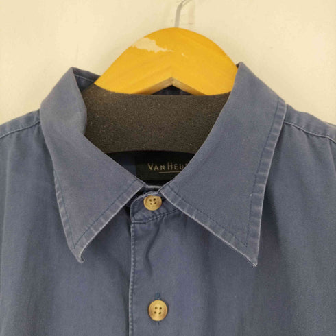ヴァンヒューゼン VAN HEUSEN 90S 黒タグ S/S コットンシャツ メンズ import:L