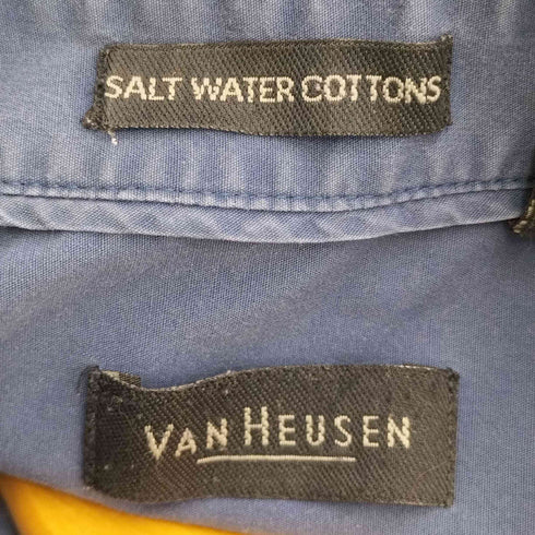 ヴァンヒューゼン VAN HEUSEN 90S 黒タグ S/S コットンシャツ メンズ import:L