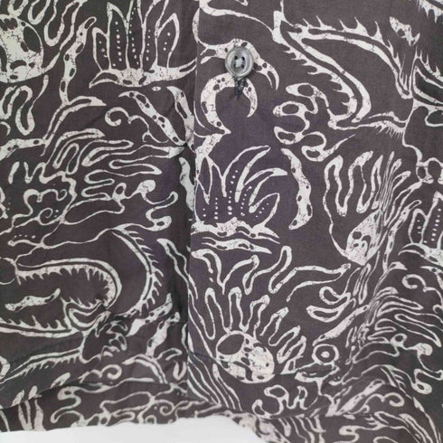 ポロバイラルフローレン Polo by RALPH LAUREN CLAYTON 総柄オープンカラー S/S シャツ メンズ import:XL