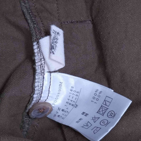 コットンハウスアヤ Cotton House Aya Yesterday CROSS 1タックコットンワイドパンツ レディース JPN:M