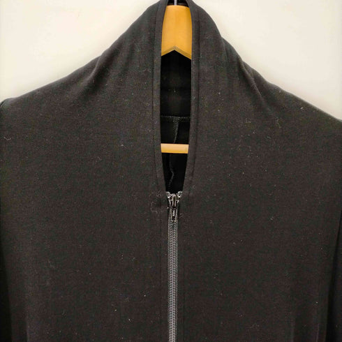 ヨウジヤマモト Yohji Yamamoto 袖刺繍ジップアップノーカラージャケット メンズ JPN:2