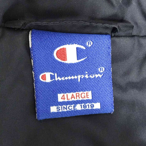 チャンピオン Champion 裾ドローコード ロゴ刺繍 フーデッド 中綿 ジャケット ビッグサイズ メンズ 4LARGE
