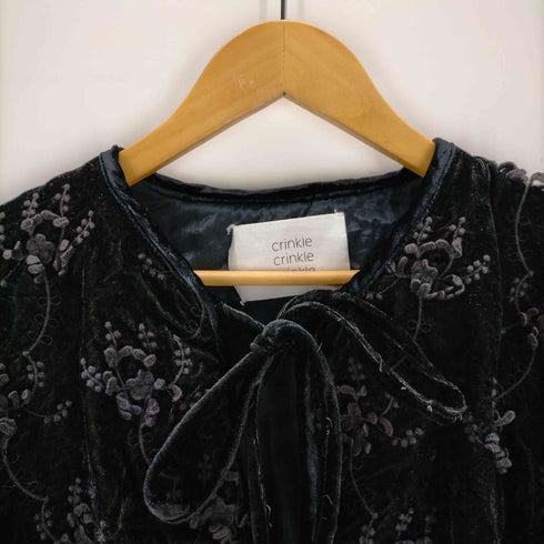 Crinkle crinkle crinkle embroidery ボレロ レディース FREE