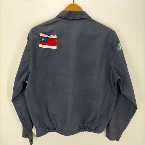 ダン リバー Dan River 60S VINTAGE TALONジッパー USS VIETNAM 1968 国旗 ワッペン スポーツジャケット メンズ import:M